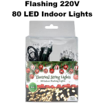80 LED Christmas lights, 220v - 8m Warm White